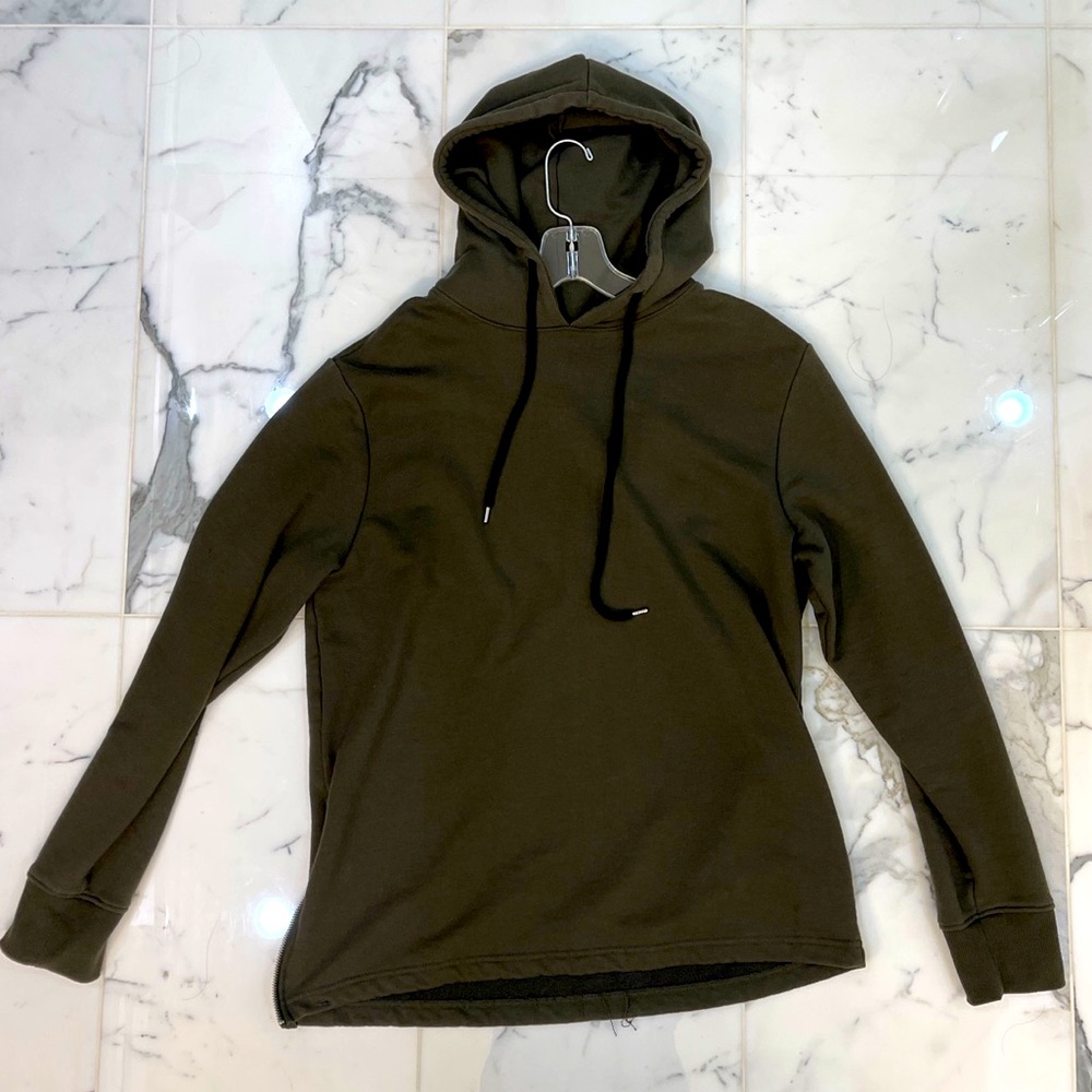 Forever 21 Olive Green Zipper Hoodie